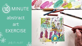 Challenge 10Minute Art to Fuel Your Creative Flow  Abstract Art  Acrylic Painting  Mixed Media [upl. by Aspa]