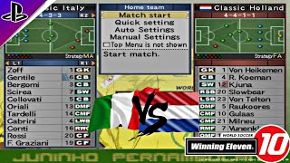 Winning Eleven 10 Classic Italy vs Classic Holland Konami Cup [upl. by Gael]