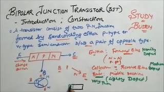 Bipolar Junction Transistor BJT  Introduction amp Construction [upl. by Alard136]