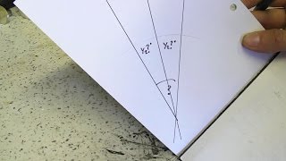 Dividing An Unknown Angle Into Two Equal Parts Using A Compass  How To Draw  Bisect  Bisection [upl. by Ube]