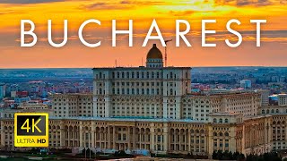 Bucharest Romania 🇷🇴 in 4K Ultra HD  Drone Video [upl. by Yentirb]