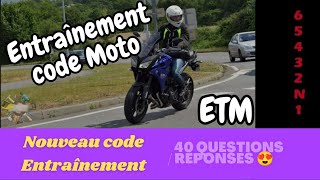 Nouveau code moto ETM 2024 40 questions réponses [upl. by Liryc]