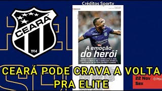 Elogios ao Ceará que pode voltar a série A neste final de semana Torcida do Vozão tem apoiado [upl. by Maram]