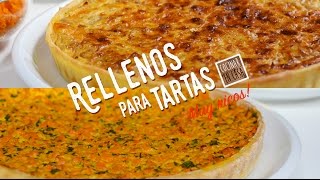 Dos Rellenos para Tartas  Tarta de Cebollas  Tarta de Zanahoria [upl. by Amadas374]