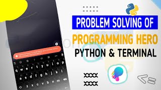 Programing Hero Python Running Result Problem Solved With Terminal  Rejoyan Productions [upl. by Assiram]