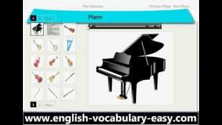 English Vocabulary Musical Instruments httpwwwfacileanglaiscom [upl. by Wolk44]