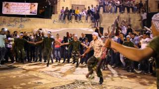 Palestinian Wedding party dabke dancing Isawiyya East Jerusalem [upl. by Compton61]