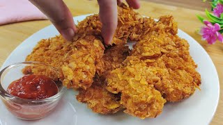 Cornflake chicken  Fast cheap and easy recipe [upl. by Esdnyl287]