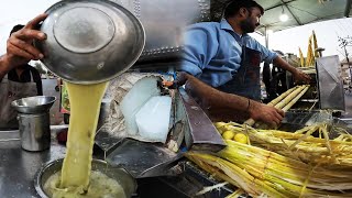 Best Sugarcane Juice Making with Traditional Machine  Amazing World Street Food [upl. by Aihsemak991]