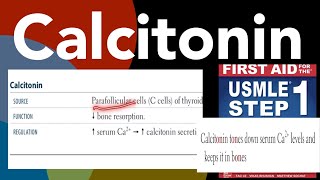 Calcitonin source function regulation in HindiUrdu first aid for USMLE step 1 [upl. by Rogergcam]