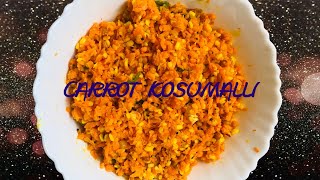 How to make Carrot Kosumalli Recipe  Carrot Moong Dal Salad [upl. by Monte]