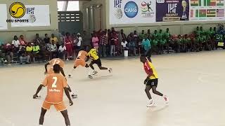 Handball Ghanas U20 team were held in a 4444 dramatic game against Cote Dvoire in IHF trophy [upl. by Wendin872]