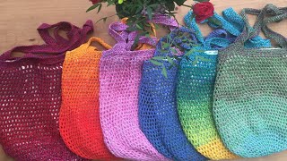 Crochet tote bag  hippy festival boho Colouful for all occasionscrochettotebag [upl. by Annehcu986]