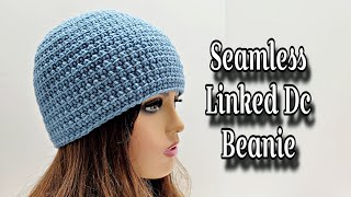 EASY Crochet Seamless Linked Double Crochet Hat for Man or Woman ⭐ [upl. by Eedissac801]