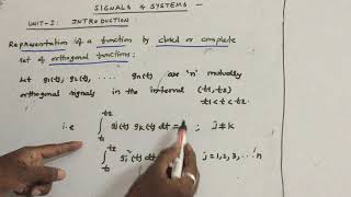 Signals amp Systems  Closed or Complete set of orthogonal signals  unit I [upl. by Nonnad]