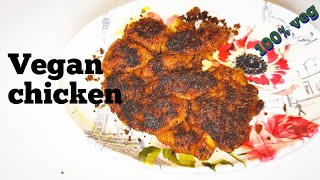 fake chicken home made vegan chicken fry washed flour method  shorts tiktok seitan food hack [upl. by Neitsirhc293]