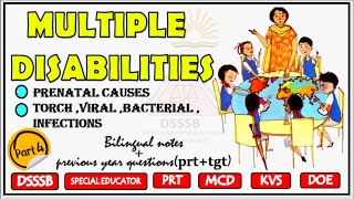 Multiple disability in Hindi  Prenatal causes Torch  पूरी जानकारी के साथ dsssb specialeducator [upl. by Dasa]