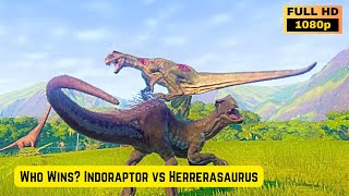 Who wins Indoraptor vs Herrerasaurus  Jurassic World Evolution [upl. by Bo]