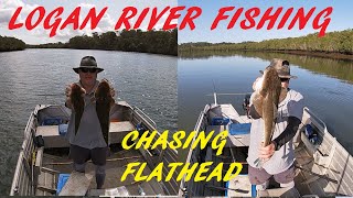 LOGAN RIVER FISHING CHASING FLATHEAD 10TH AUG 2024 [upl. by Ninerb647]