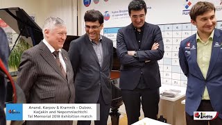 Anand Kramnik Karpov vs Nepo Karjakin Dubov  World Champs vs Talents  Commentary by Sagar [upl. by Elem115]