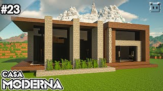 COMO hacer casa MODERNA PERFECTA en 1204 diseño 23✔ en minecraft [upl. by Ninaj497]