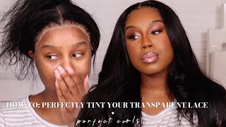 HOW TO PERFECTLY TINT TRANSPARENT LACE  HERMOSA HAIR [upl. by Trawets]