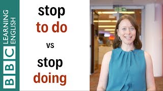 Stop doing vs Stop to do  English In A Minute [upl. by Yemerej]