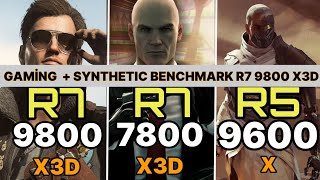 9800X3D VS 7800X3D VS İNTEL ULTRA 285K VS 5800X3D VS 9950X VS İ9 14900K VS 7950X GAMİNG BENCHMARK [upl. by Enelyk]