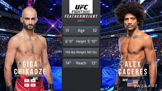 GIGA CHIKADZE VS ALEX CACERES FULL FIGHT UFC FIGHT NIGHT [upl. by Cavit]