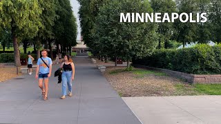 Walking Minneapolis 4K  Minneapolis Sculpture Garden and Loring Park  Sunset Walk [upl. by Yanaj]