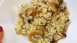 RISOTTO CON FUNGHI CHAMPIGNON RICETTA SEMPLICE E VELOCE  ASMR [upl. by Chelsy]