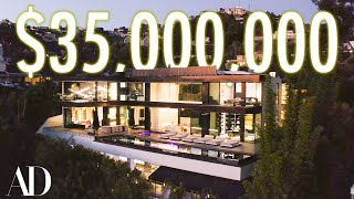 Inside a 35M Hollywood Mansion With a 2 Level GlassBottomed Pool  On The Market [upl. by Nahamas]