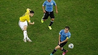 James Rodriguez Goal  World Cup 2014 Goal of the Tournament  FIFA Puskas Award Winner 2014 [upl. by Eerized]