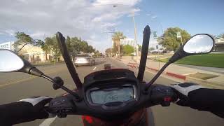 Riding my Piaggio BV 400 wearing GoPro Chest Mount [upl. by Shurlocke691]