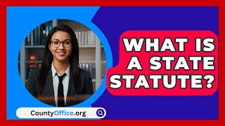 What Is A State Statute  CountyOfficeorg [upl. by Arukas]