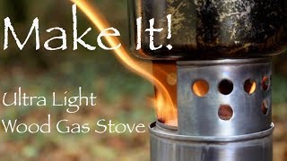 Ultralight Wood Gas Stove How to Make a Super Light and Compact Backpacking Twig Stove [upl. by Filip]