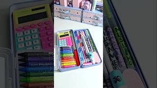 Filling my pencil box with cute stationery ✨️ 💕 cute asmr stationery shorts youtubeshorts [upl. by Akelam]