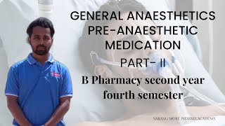 General Anaesthetics Part II IV Anaesthetics Complications Pre anaesthetic medication [upl. by Lippold]