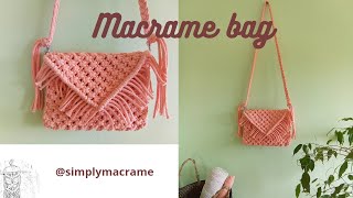 How to make a macrame bag easy tutorial DIY  como hacer un bolso de macrame boho fácil diy [upl. by Anegroeg]