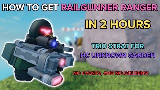 TDS EZ STRAT IN COMMENTS HOW TO GET RAILGUNER RANGER IN 2 HOURS  ROBLOX [upl. by Aniram746]