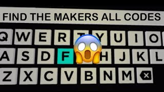 ⌨️READ PINNED COMMENT All 8 Keyboard Codes  Roblox Find The Markers⌨️ [upl. by Munsey56]