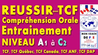 TCF Réussir le TCF Compréhension Orale Entrainement Niveau A1 à C2 TCF Québec Canada TCF ANF TCF DAP [upl. by Dlorrej837]