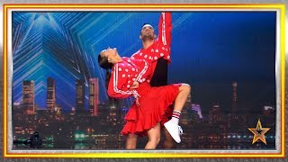 ¡Que tiemble Rosalía Presumen de raíces españolas bailando  Audiciones 4  Got Talent España 2019 [upl. by Alauqahs]