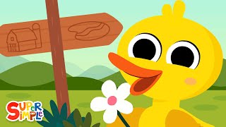 The Ducks Go Waddling  Count Up To Ten  Super Simple Songs [upl. by Alvita]