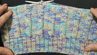 Knitting Beautiful  CABLE PATTERN  for Cardigan  Cap  Socks  Jasbir Creations [upl. by Rafa901]