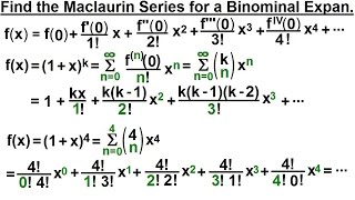 Calculus 2 Infinite Sequences and Series 69 of 86 Maclaurin Series for a Binominal Expansion Ex [upl. by Dougherty477]