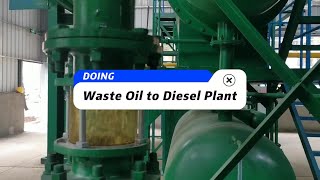 Waste Oil to Diesel Recycling MachineUsed oiltire plastic pyrolysis oil refinery plant [upl. by Devlin289]