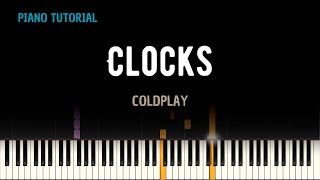 Coldplay  Clocks  Tutorial  Piano [upl. by Airehc]