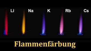 Die Flammenfärbung der Alkali und Erdalkalimetalle [upl. by Britni230]