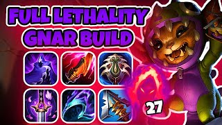 FULL LETHALITY ONE SHOT GNAR BUILD Season 14 Gnar Gameplay League of Legends [upl. by Swayder]